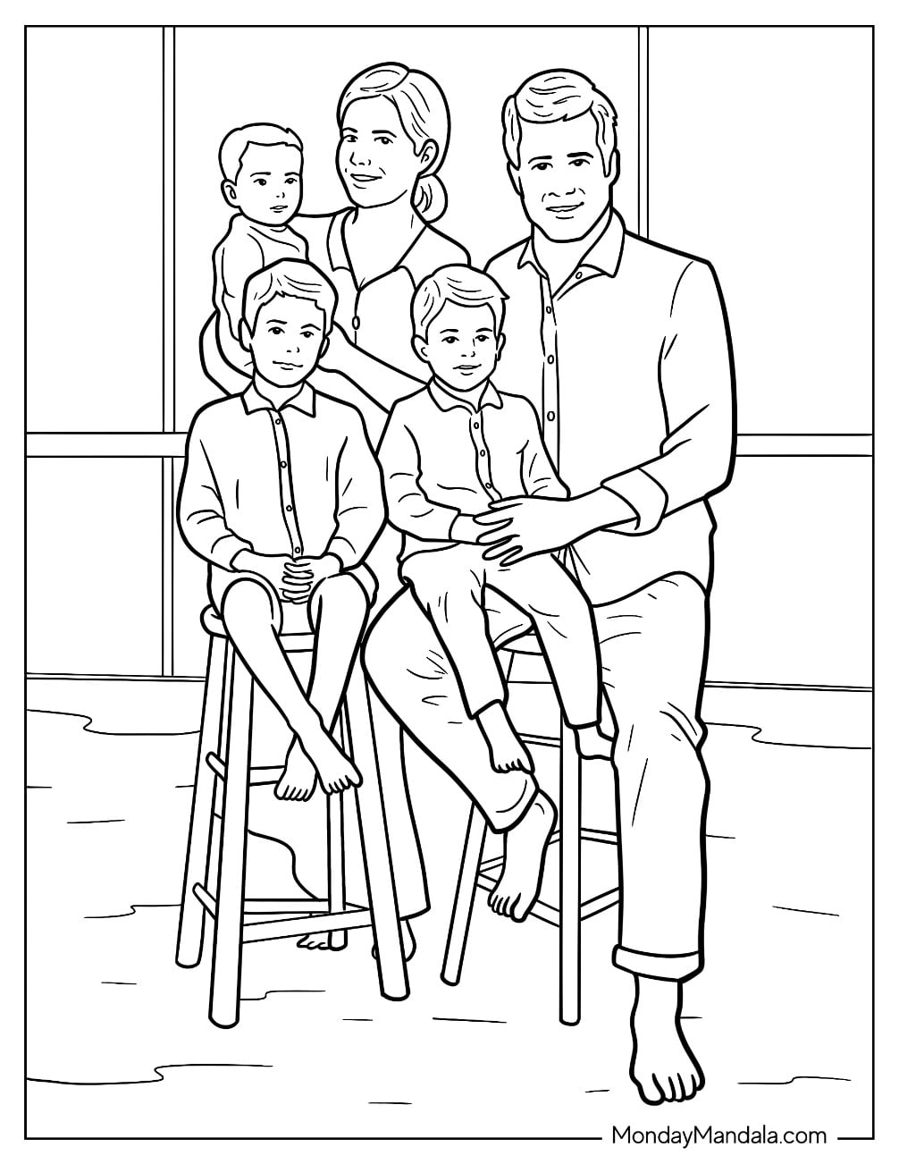 Family coloring page